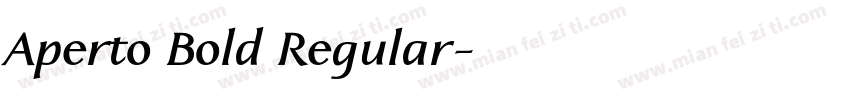 Aperto Bold Regular字体转换